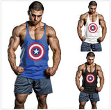Captain America Bodybuilding Sleeveless Shirt