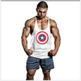 Captain America Bodybuilding Sleeveless Shirt