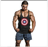 Captain America Bodybuilding Sleeveless Shirt