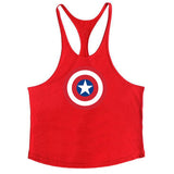 Captain America Bodybuilding Sleeveless Shirt