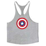 Captain America Bodybuilding Sleeveless Shirt