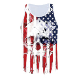 America Flag Bodybuilding Sleeveless Shirt