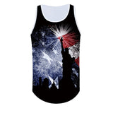 America Flag Bodybuilding Sleeveless Shirt
