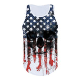 America Flag Bodybuilding Sleeveless Shirt